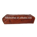 Durable Vintage Genuine Leather Soft Pencil Bag Case Box